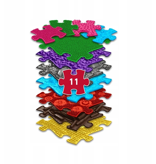 Picture of Mata Sensoryczna Ortopedyczna Zestaw 11w1 Medium 11 Puzzli Sensoryka Muffik / Mfk-021-01