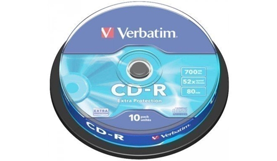 Изображение Matricas CD-R Verbatim 700MB 1x-52x Extra Protection, 10 Pack Spindle