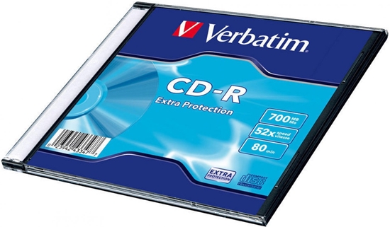 Изображение Matricas CD-R Verbatim 700MB 1x-52x Extra protection, Single Wrap Slim