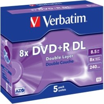Изображение Matricas DVD+R DL Verbatim 8.5GB Double Layer 8x AZO 5 Pack Jewel