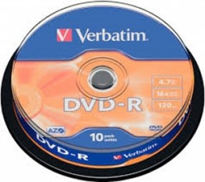 Изображение Matricas DVD-R AZO Verbatim 4.7GB 16x 10 Pack Spindle