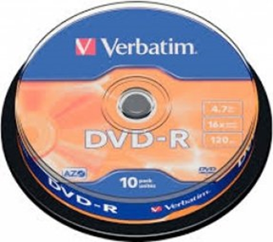 Picture of Matricas DVD-R AZO Verbatim 4.7GB 16x 10 Pack Spindle
