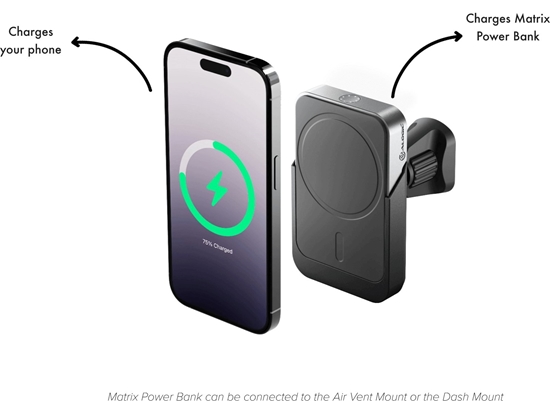 Изображение Alogic Matrix+ Magnetic Wireless Car Powerbank Air Vent Mount