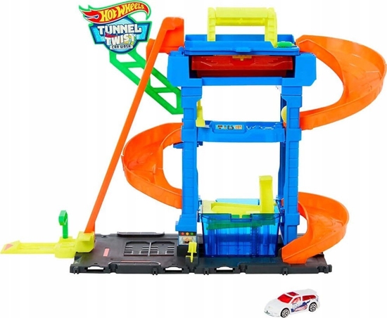Picture of Mattel Hot Wheels City Tunnel Twist car wash, play building