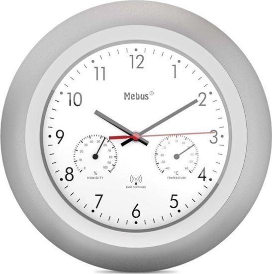 Picture of Mebus 19450 Radio controlled Wall Clock w. Thermo/Hygrometer