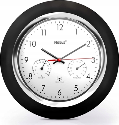 Picture of Mebus 19453 Radio controlled Wall Clock w. Thermo/Hygrometer