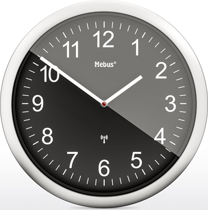 Picture of Mebus 19812 radio wall clock black/silver