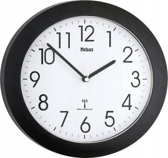 Picture of Mebus 52450 wireless wall clock black