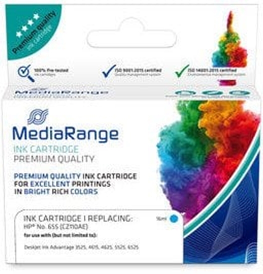 Picture of MediaRange MRHP655C nabój z tuszem 1 szt. Zamiennik Cyjan