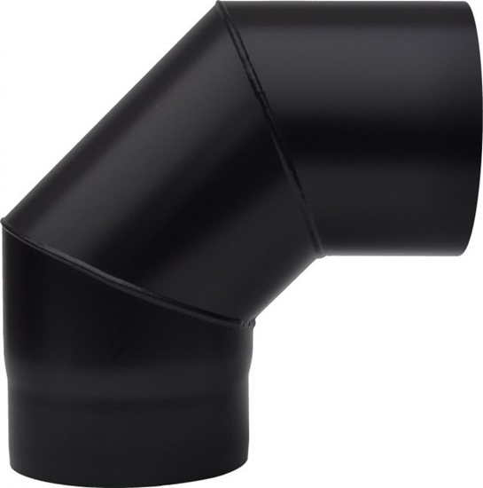 Picture of Melnā dūmvada līkums 90° ø160
