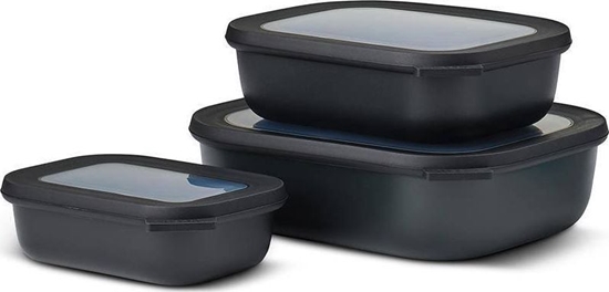 Picture of Mepal Zestaw 3 misek Cirqula prostoktna 500 1000 2000 Black 106270041100