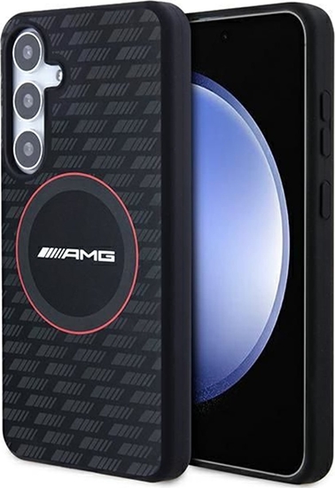 Picture of Mercedes Etui AMG AMHMS24M23SMRK Samsung Galaxy S24+ Plus hardcase Silicone Carbon Pattern MagSafe czarny/black