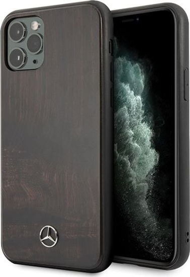 Picture of Mercedes Mercedes MEHCN65VWOBR iPhone 11 Pro Max hard case brzowy/brown Wood Line Rosewood