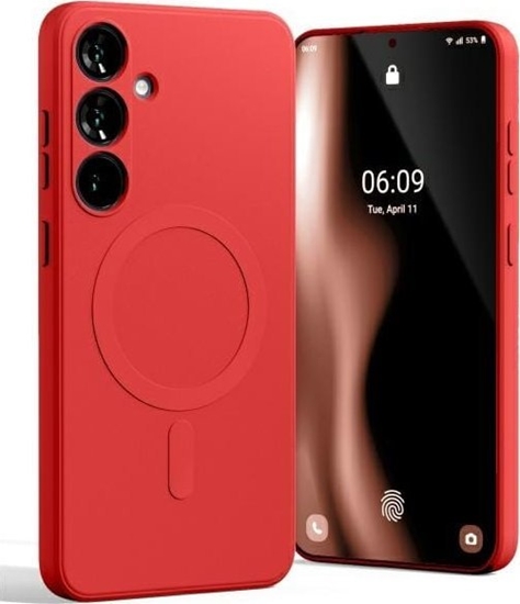 Picture of Mercury MagSafe Semi-Silicone Sam S24 FE S721 czerwony /red