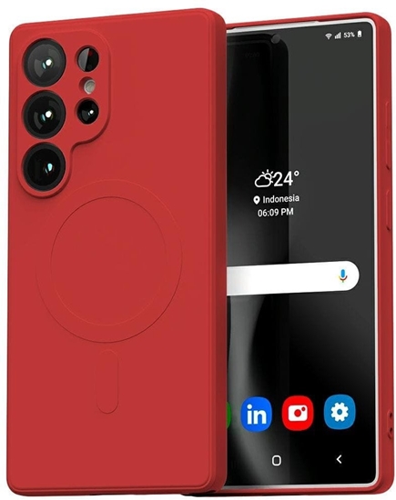 Picture of Mercury MagSafe Semi-Silicone Sam S25    Ultra S938 czerwony /red