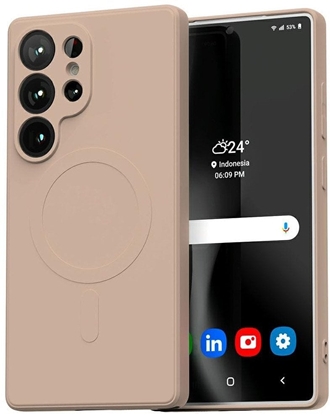 Attēls no Mercury MagSafe Semi-Silicone Sam S25    Ultra S938 róowo-piaskowy /pink sand