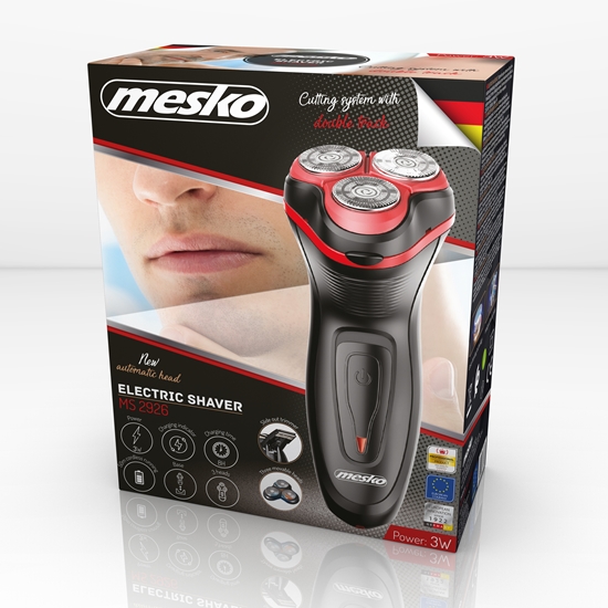 Picture of Mesko Electric Shaver MS 2926 Charging time 8 h, NiMH, Number of shaver heads/blades 3, Black, Cordless