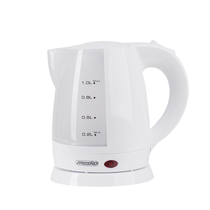 Picture of Mesko | Kettle | MS 1276 | Standard | 1600 W | 1 L | Plastic | 360° rotational base | White