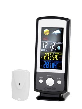 Picture of Mesko | MS 1177 | Black | Colorful Digital Display | Weather station