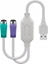 Picture of MicroConnect Microconnect USBA2XPS2 kabel PS/2 0,3 m 2x 6-p Mini-DIN USB A Biay