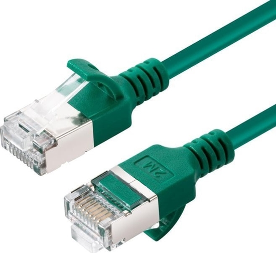 Picture of MicroConnect Microconnect V-FTP6A03G-SLIM kabel sieciowy Zielony 3 m Cat6a U/FTP (STP)