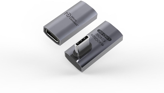 Picture of MicroConnect Premium USB4 Gen 3x2 USB-C angeled straight adapter - Adapter (USB4-CCFAS-240W)