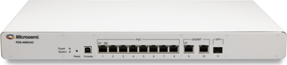 Изображение Microsemi Microsemi 8+2P FANLESS POE SWITCH IEEE80/3BT 90W AC INPUT EU IN