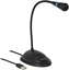 Attēls no Delock USB Gooseneck Microphone with base and mute + on / off button