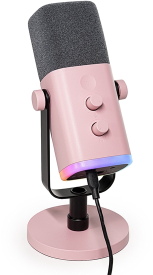 Picture of Mikrofon dynamiczny studyjny Fifine AM8P AMPLIGAME USB/XLR RGB róowy PnP