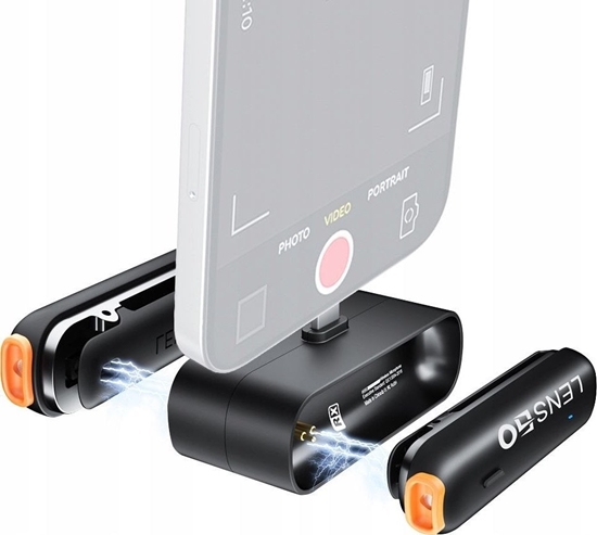 Picture of Mikrofon LensGo 2x Bezprzewodowy Mikrofon Krawatowy 50m na Telefon iPhone Lightning LensGo / 518C Mini