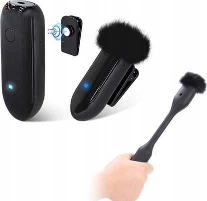 Attēls no Mikrofon LensGo Mikrofon Krawatowy Bezprzewodowy 3,5mm Zasig 80m + Uchwyt Rczny LENSGO / 318C