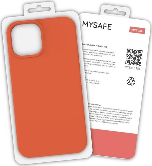 Изображение Mysafe MYSAFE ETUI SILIKONOWE IPHONE 13 MINI POMARACZOWY PUDEKO