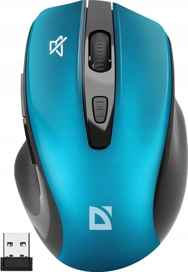 Picture of Mysz Defender Mysz bezprzewodowa Defender PRIME MB-053 optyczna bezklikowa silent 1600dpi niebieska