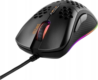 Изображение Mysz Deltaco Pel GAMING su laidu, 6400 DPI, RGB, USB, juoda / GAM-108