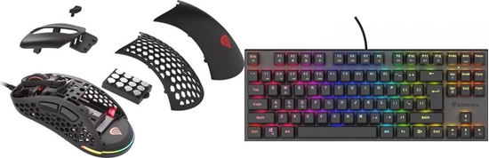 Picture of Mysz Genesis Xenon 800 (NMG-1629) + Klawiatura Thor 303 TKL - Outemu Peach Silent