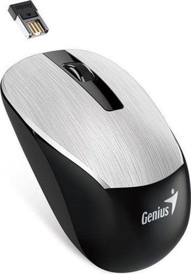 Picture of Mysz Genius Genius Mysz NX-7015, 1600DPI, 2.4 [GHz], optyczna, 3kl., bezprzewodowa USB, srebrna, AA