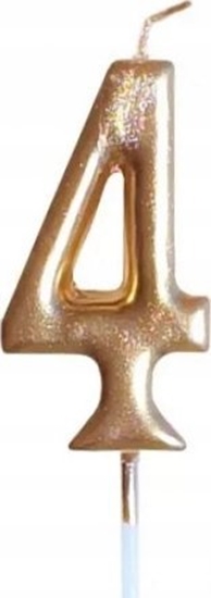 Picture of MK TRADE wieczka urodzinowa "4" zota SH-719-4