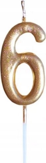 Picture of MK TRADE wieczka urodzinowa "6" zota SH-719-6