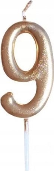 Picture of MK TRADE wieczka urodzinowa "9" zota SH-719-9