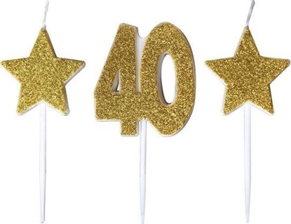 Attēls no MK TRADE wieczki urodzinowe z gwiazdkami 40 SH-588-40