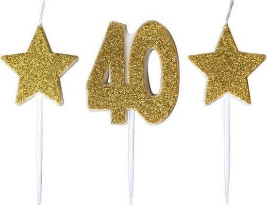 Picture of MK TRADE wieczki urodzinowe z gwiazdkami 40 SH-588-40