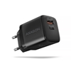 Picture of MOBILE CHARGER WALL USB 20W/2PORT BLACK ACU-PQ20 AXAGON