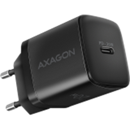 Изображение MOBILE CHARGER WALL USB-C 20W/1PORT BLACK ACU-PD20 AXAGON