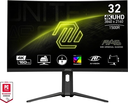 Attēls no Monitor|MSI|MAG 321CUP QD-OLED|31.5"|Gaming/Curved/4K|Panel QD-OLED|3840x2160|16:9|165 Hz|0.03 ms|MAG321CUPQD-OLED