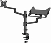 Picture of Monitora stiprinājums Gembird Desk Mounted Adjustable monitor arm with Notebook Tray