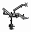 Attēls no Monitora stiprinājums Gembird Desk Mounted Adjustable Monitor Arm with Notebook Tray (full-motion)