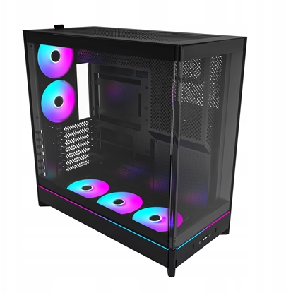 Attēls no Case|MONTECH|HS02 PRO|MidiTower|Case product features Removeable HDD basket/Transparent panel|Not included|ATX|MicroATX|MiniITX|Colour Black|HS02PRO(B)