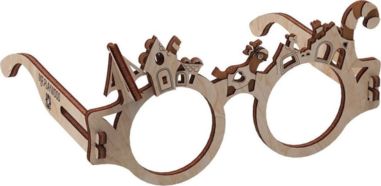Picture of Mr.Playwood Mr.Playwood Drewniany Model Puzzle 3D Okulary Caramel House