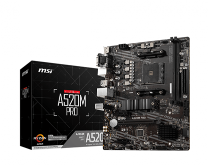 Attēls no MSI A520M PRO motherboard AMD A520 Socket AM4 micro ATX