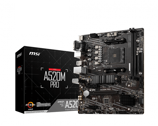 Picture of MSI A520M PRO motherboard AMD A520 Socket AM4 micro ATX